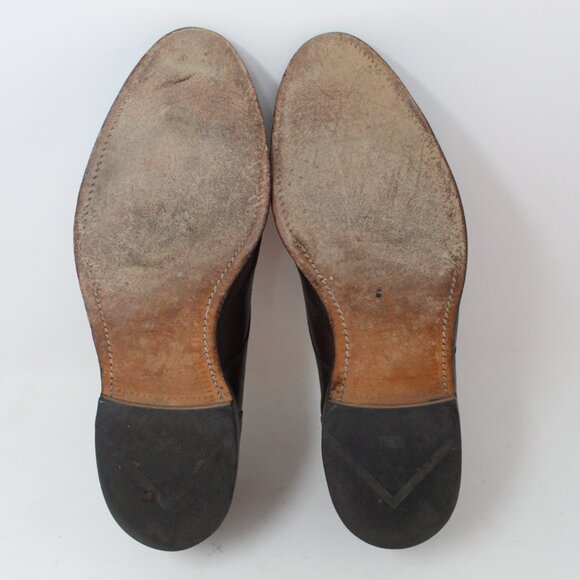 Allen Edmonds Margate Dress Shoes Mens 11 D Brown Cap Toe Oxford Derby Leather main image 13